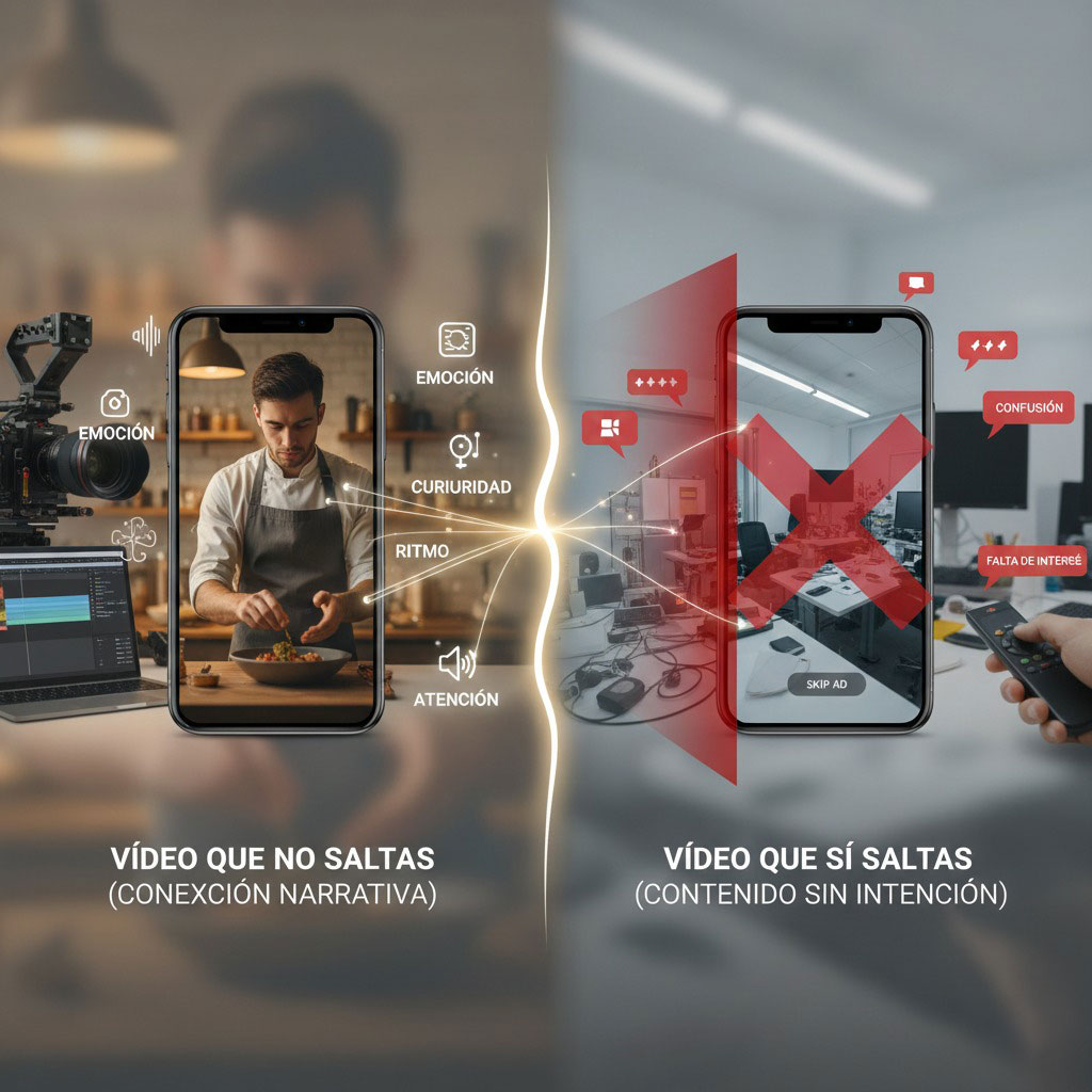 El vídeo que nadie salta: claves narrativas para retener a tu audiencia en segundos