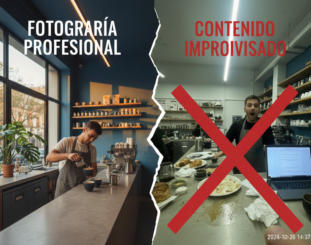 Fotografía profesional vs contenido improvisado: cuándo uno te hace perder dinero